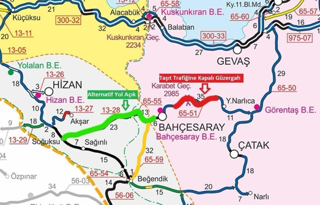 Bahçesaray'dan son dakika! Ulaşıma kapatıldı