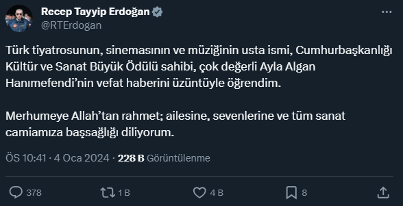 Usta oyuncu Ayla Algan hayatını kaybetti