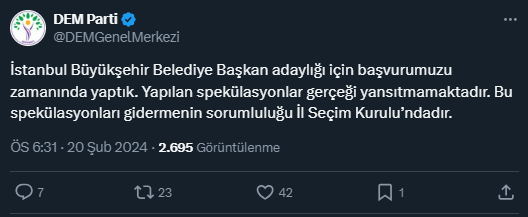 DEM Parti İstanbul'da seçime girebilecek mi? İl Seçim Kurulu tartışmalara son noktayı koydu