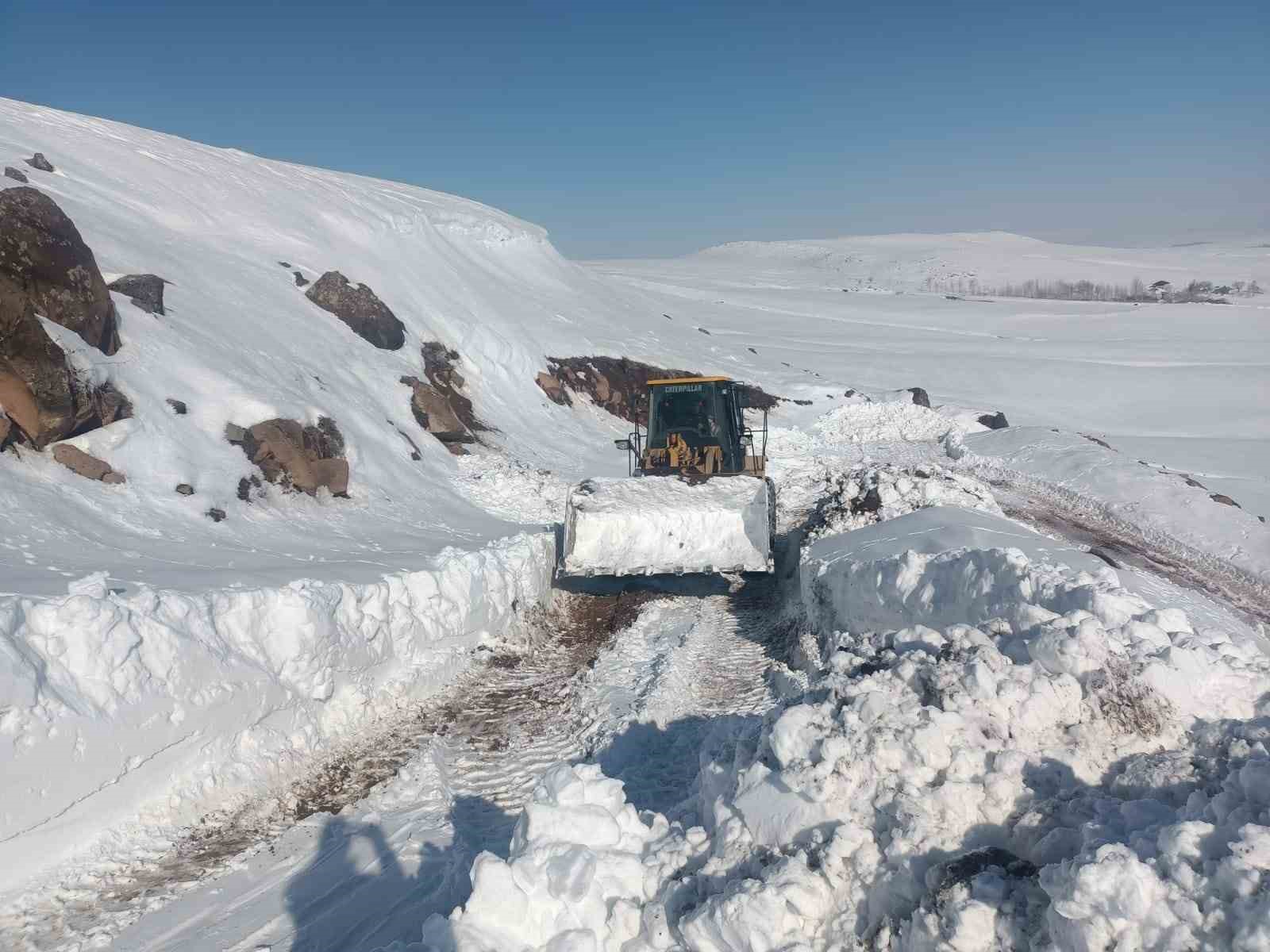 Erciş’te tipiden kapanan yollar açılıyor