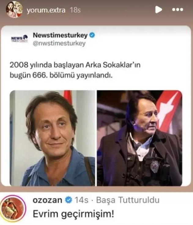 666 bölümdür Arka Sokaklar'da rol alan Özgür Ozan değişimine sessiz kalamadı: Evrim geçirmişim