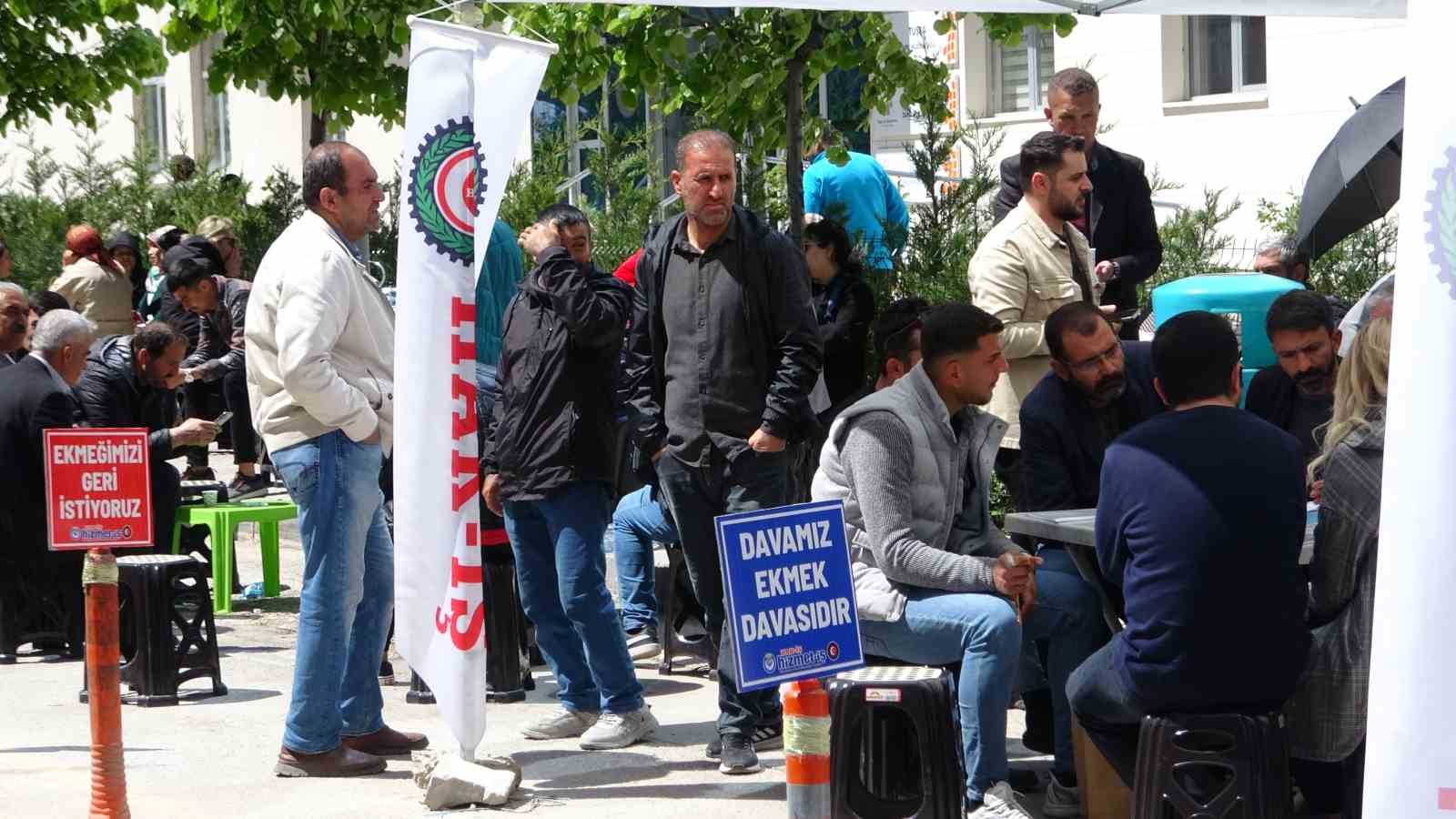 Van’daki işçilerin protestoları 9’uncu gününde