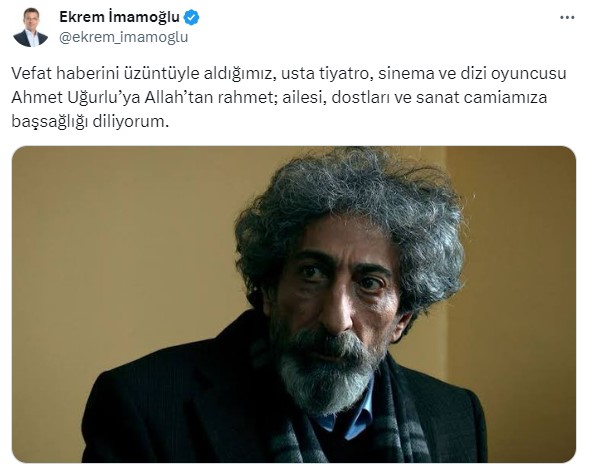 Usta oyuncu Ahmet Uğurlu, 71 yaşında hayatını kaybetti