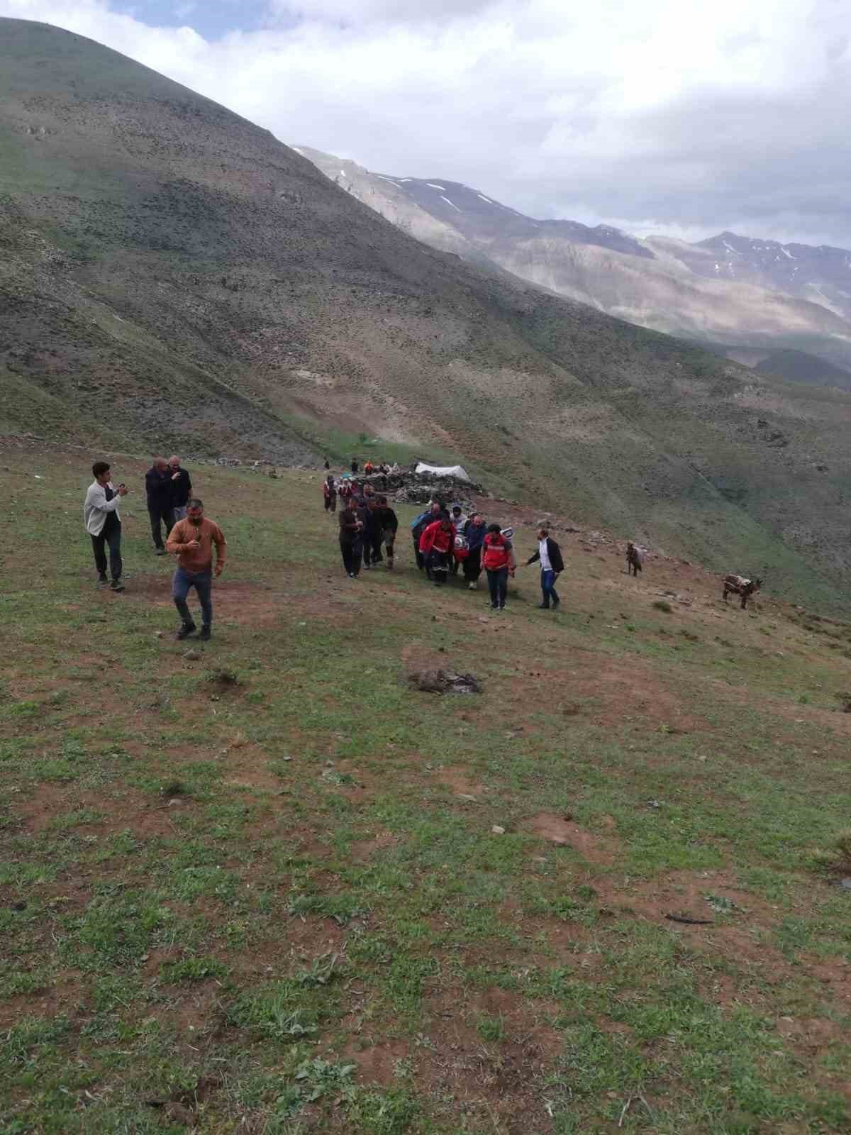 Attan düşen hasta helikopter ambulansla Van’a sevk edildi