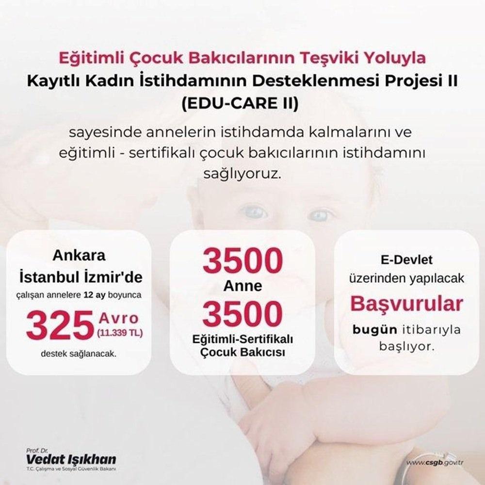 Bakan Işıkhan'dan çalışan annelere müjde: Ayda 11 bin 339 TL ödenecek