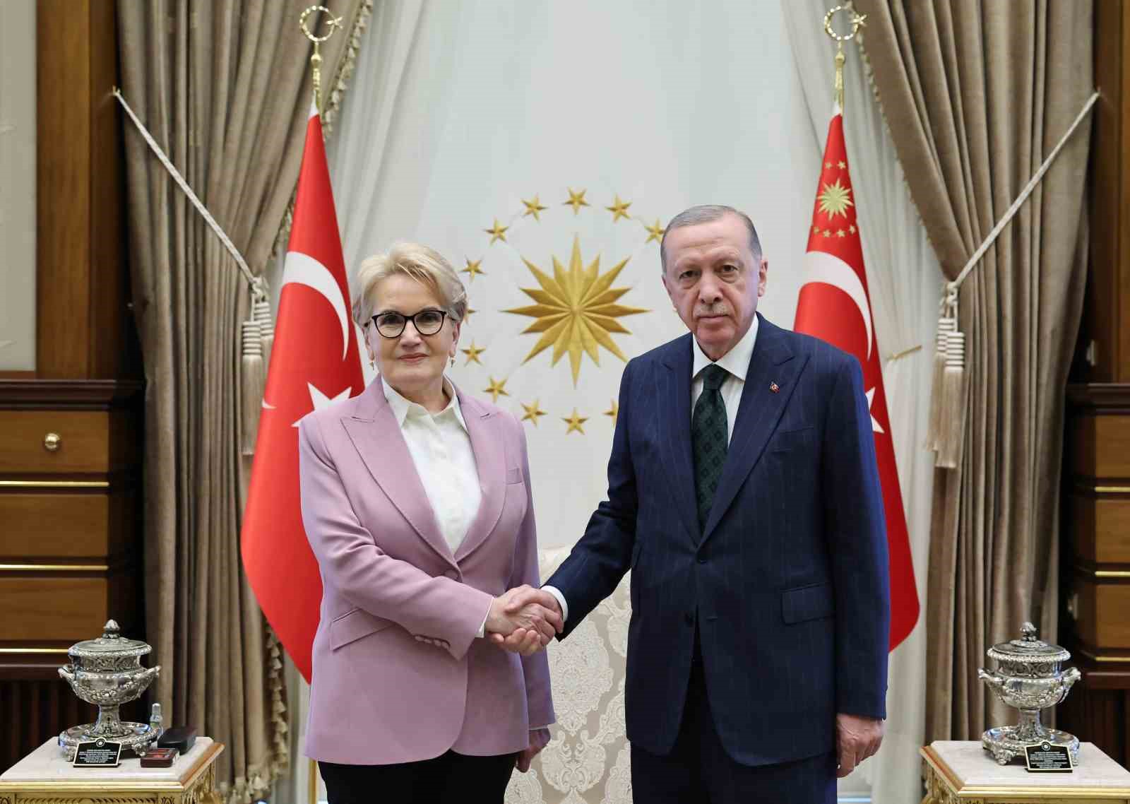 Cumhurbaşkanı Erdoğan, eski İYİ Parti Genel Başkanı Akşener ile görüştü