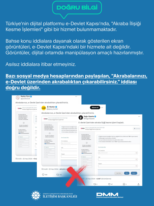 İletişim Başkanlığı'ndan 