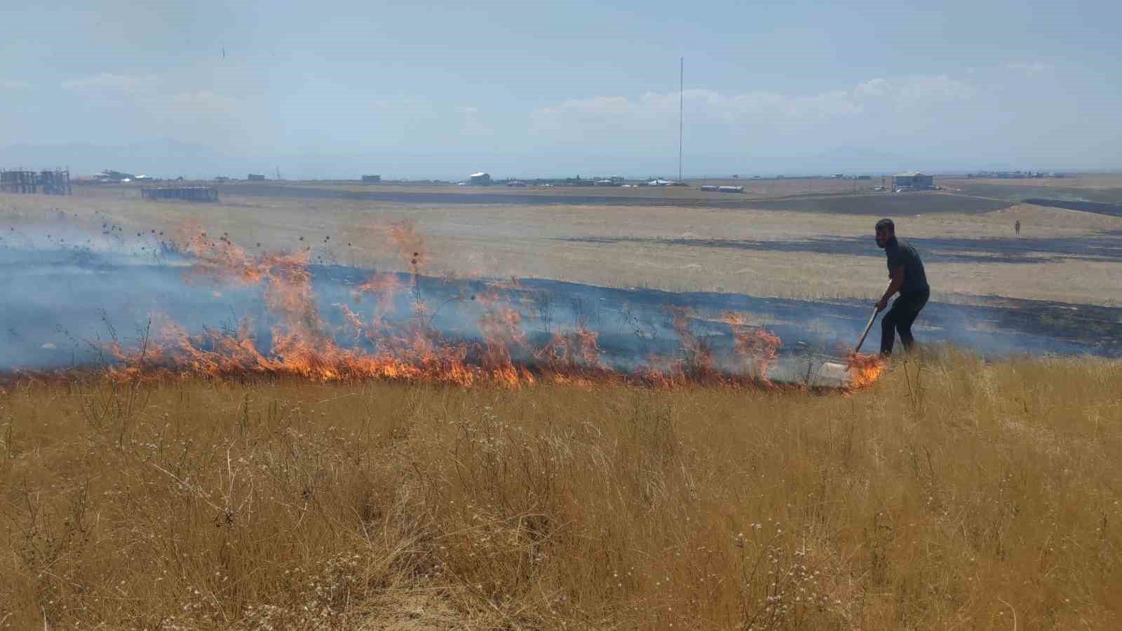 Van’da anız yangını korkuttu