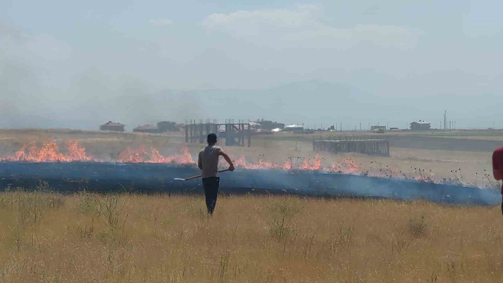 Van’da anız yangını korkuttu