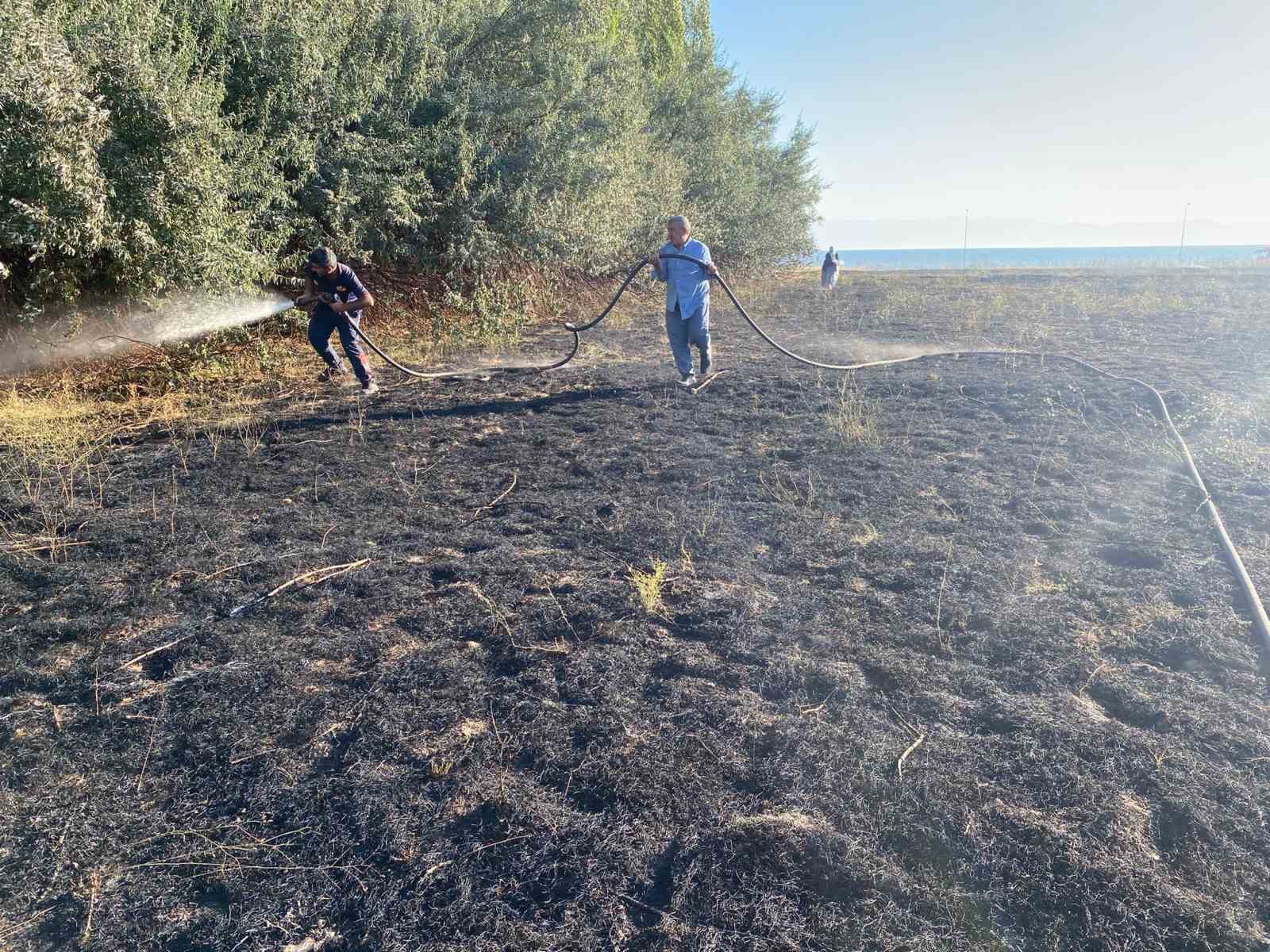 Van’da anız yangını