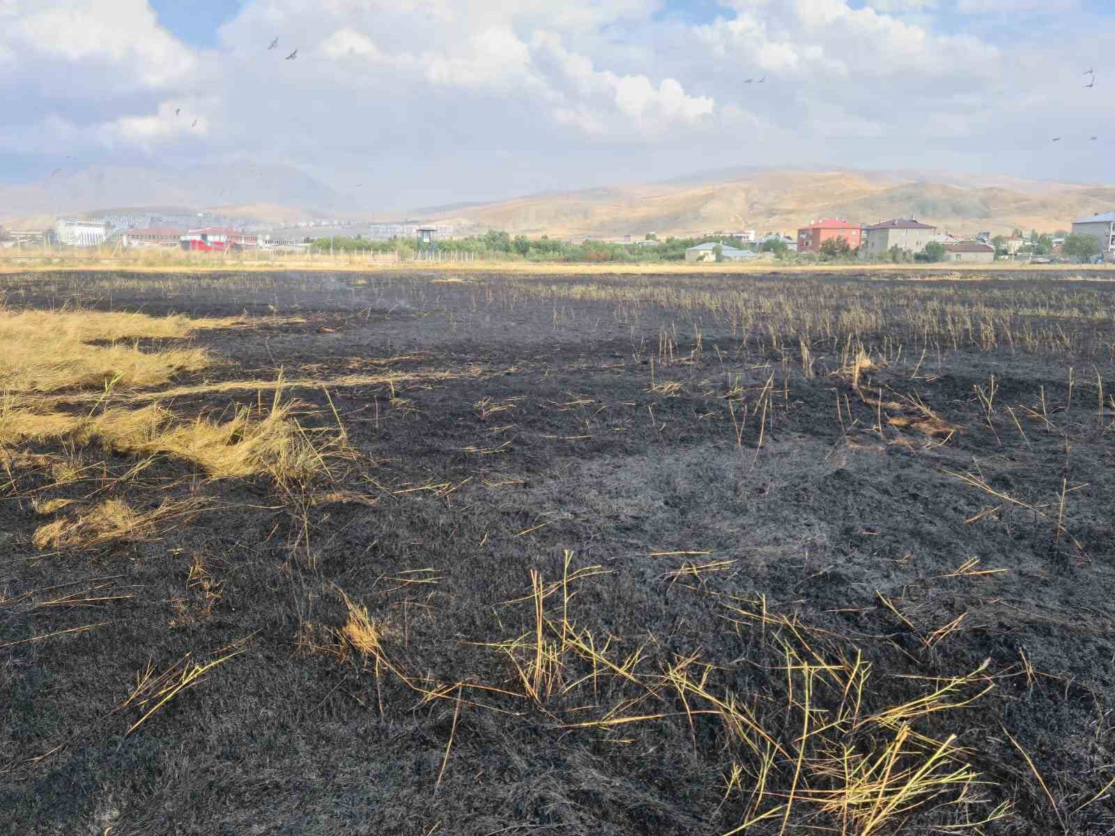 Van’da anız yangını