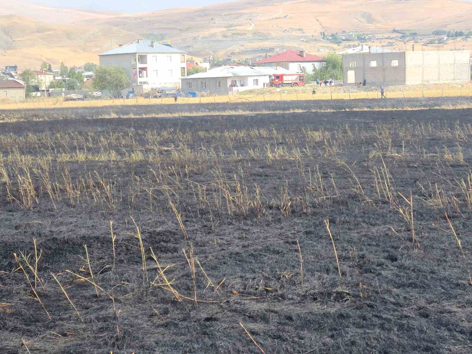 Van’da anız yangını