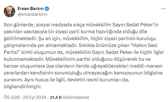 Sedat Peker parti mi kuruyor? Avukatının kullandığı ifade dikkat çekti