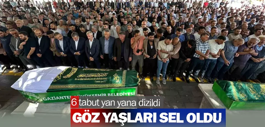 6 tabut yan yana dizildi göz yaşları sel oldu