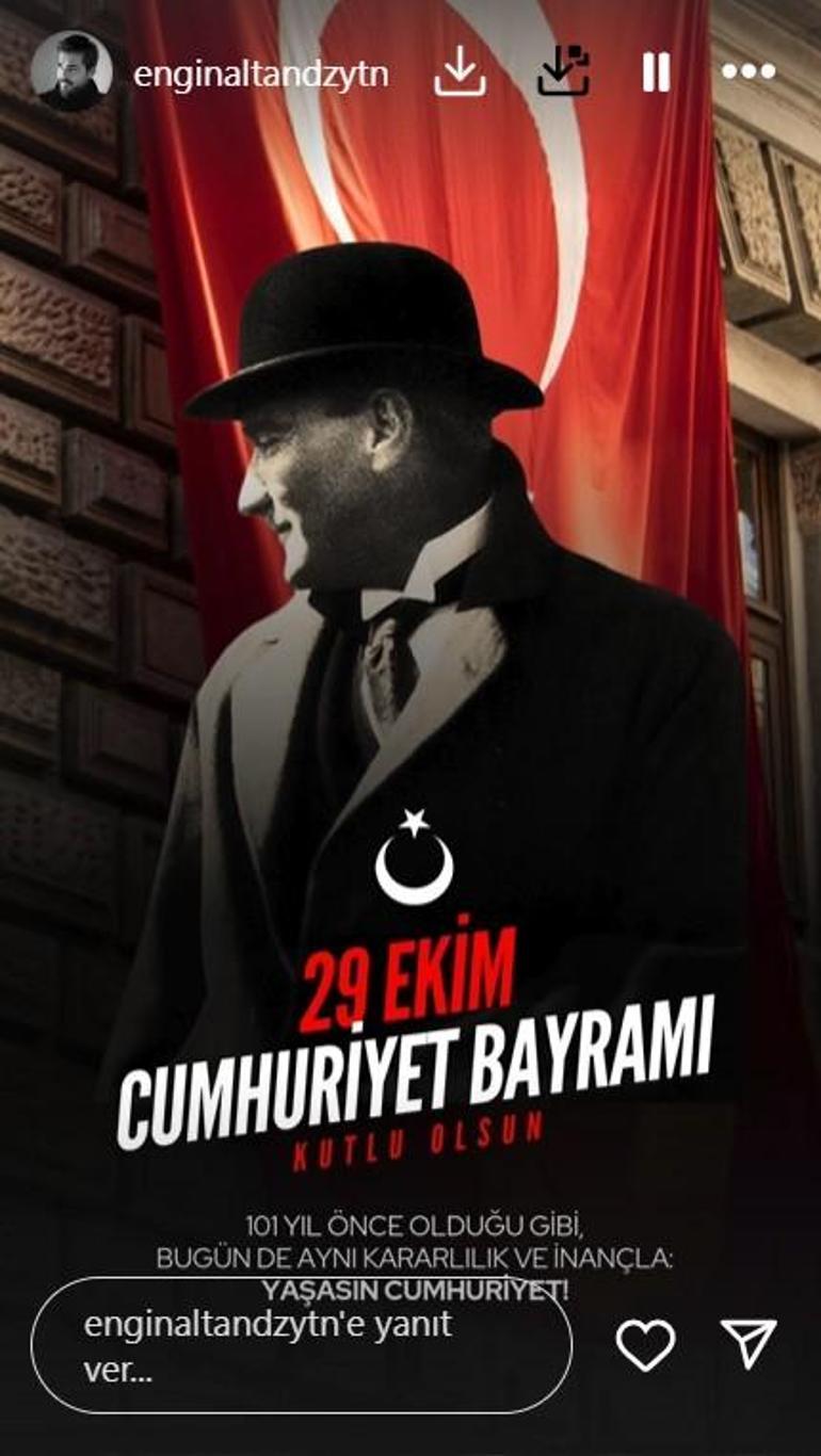 Ünlülerden 29 Ekim paylaşımları! 'Yaşasın Cumhuriyet'