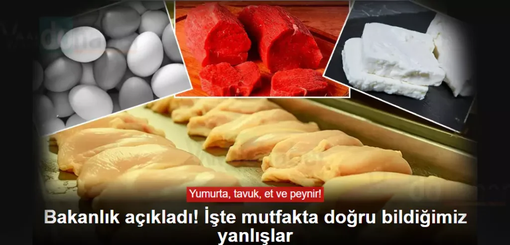 Yumurta tavuk et ve peynir! işte mutfakta doğru bildiğimiz yanlışlar