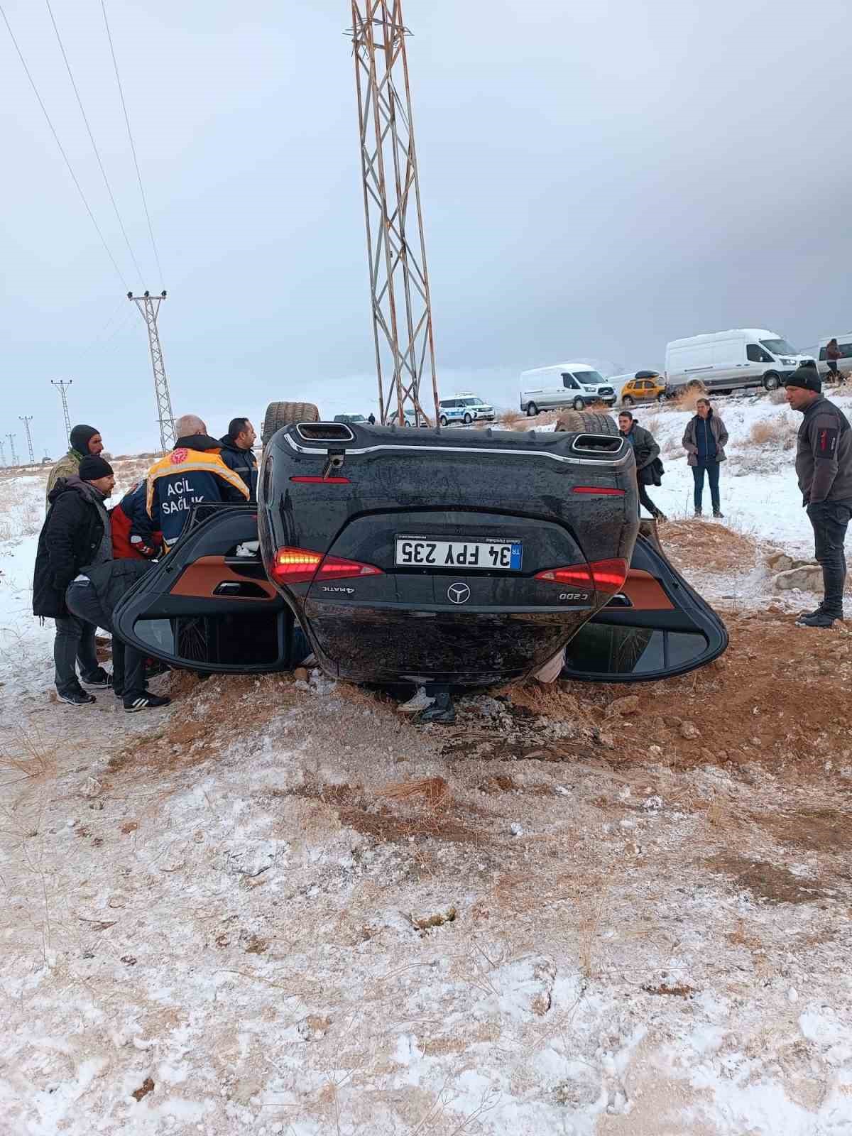 Kontrolden çıkan otomobil takla attı: 1 yaralı