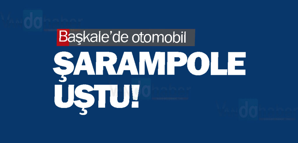 Başkale’de otomobil şarampole uştu!