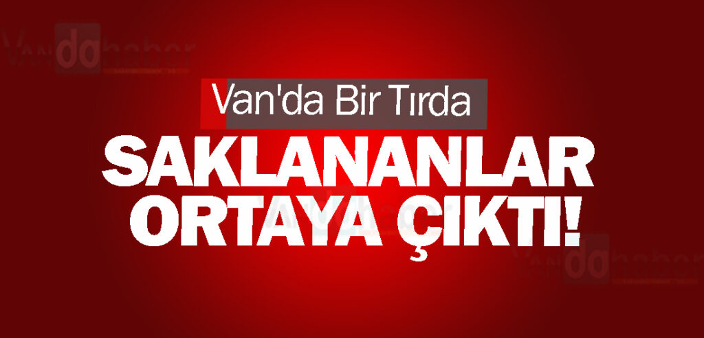 Van'da Bir Tırda Saklananlar Ortaya Çıktı!