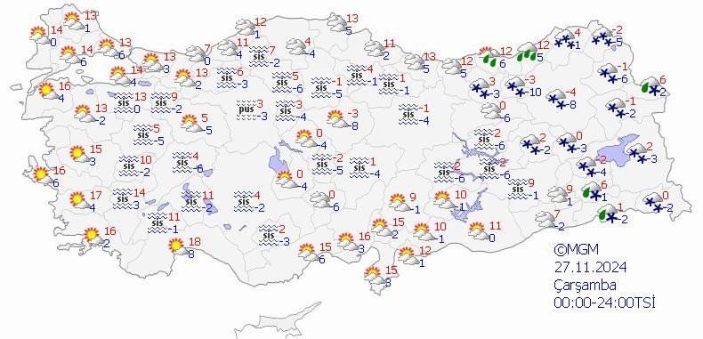 Meteoroloji'den yoğun kar yağışısı uyarısı! Yine geliyor