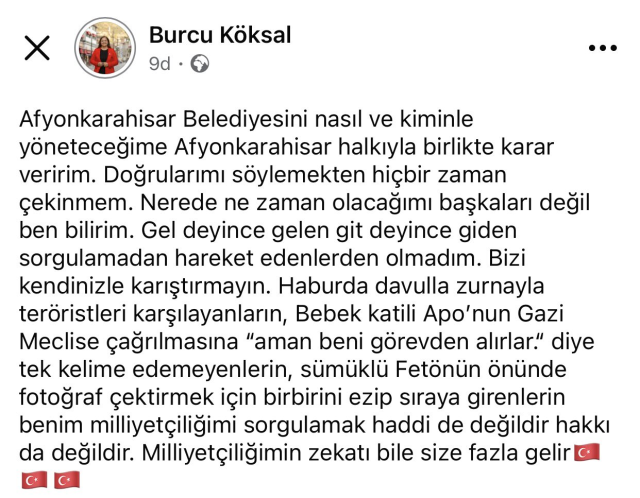 Ahmet Özer'e desteğe gitmeyen Burcu Köksal'dan zehir zemberek sözler