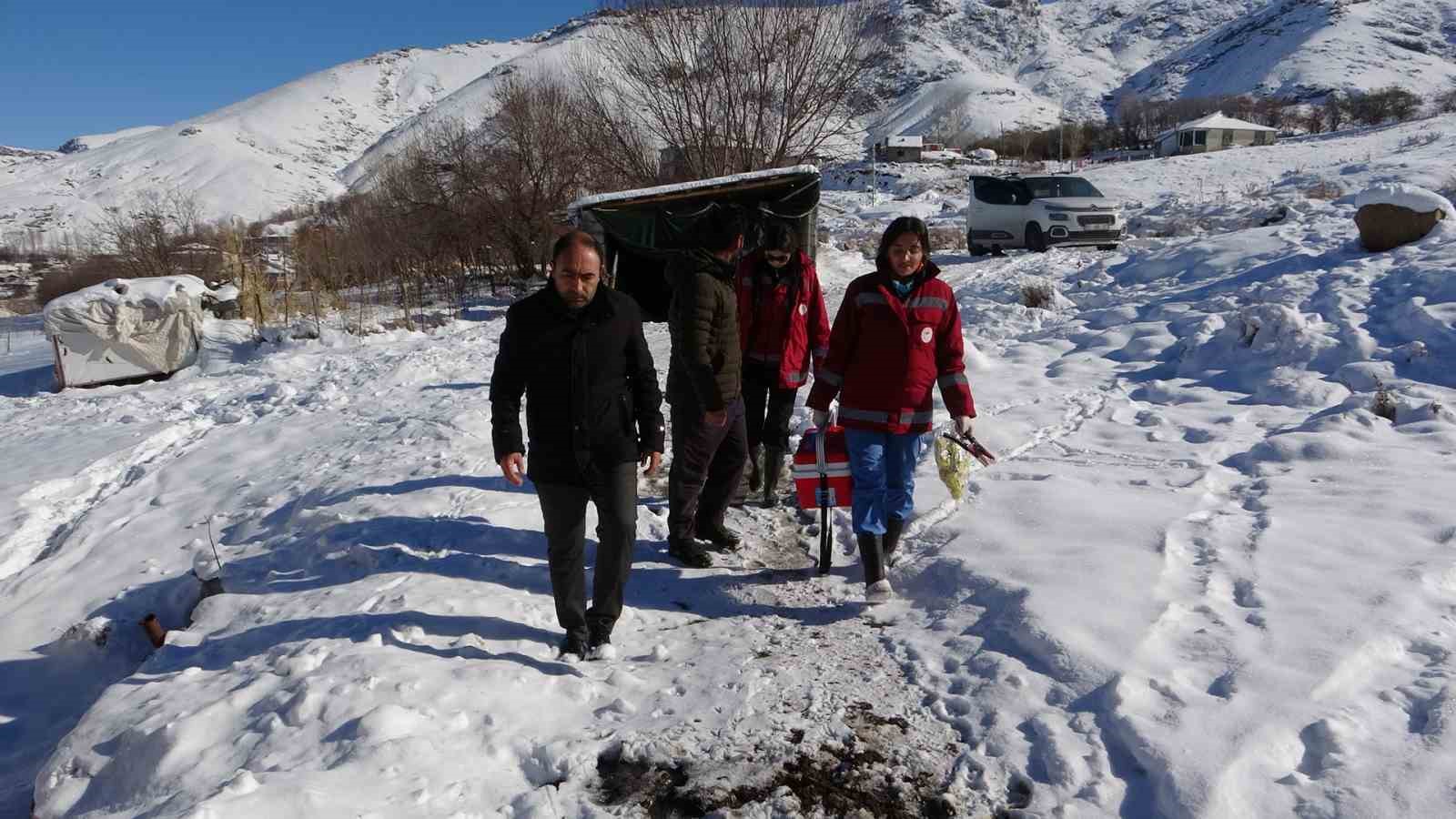 Van’da zorlu kış şartlarına rağmen aşı ve küpe çalışmaları sürüyor