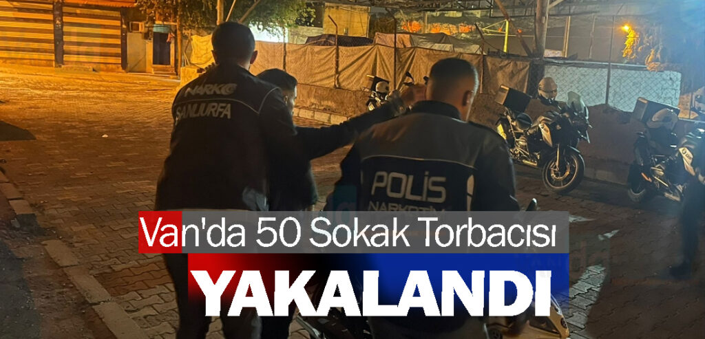 Van'da 50 Sokak Torbacısı Yakalandı