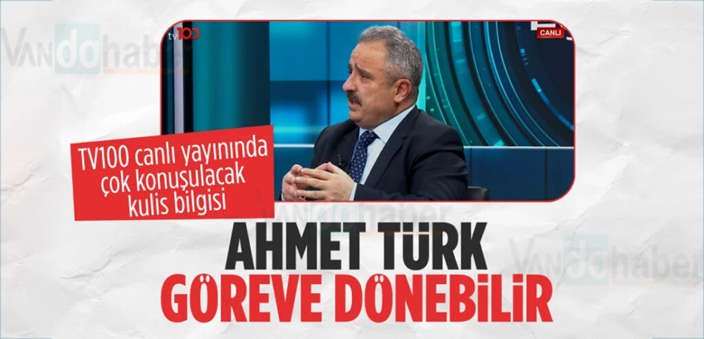 Canlı Yayınında Paylaşıldı! Ahmet Türk Göreve Dönebilir