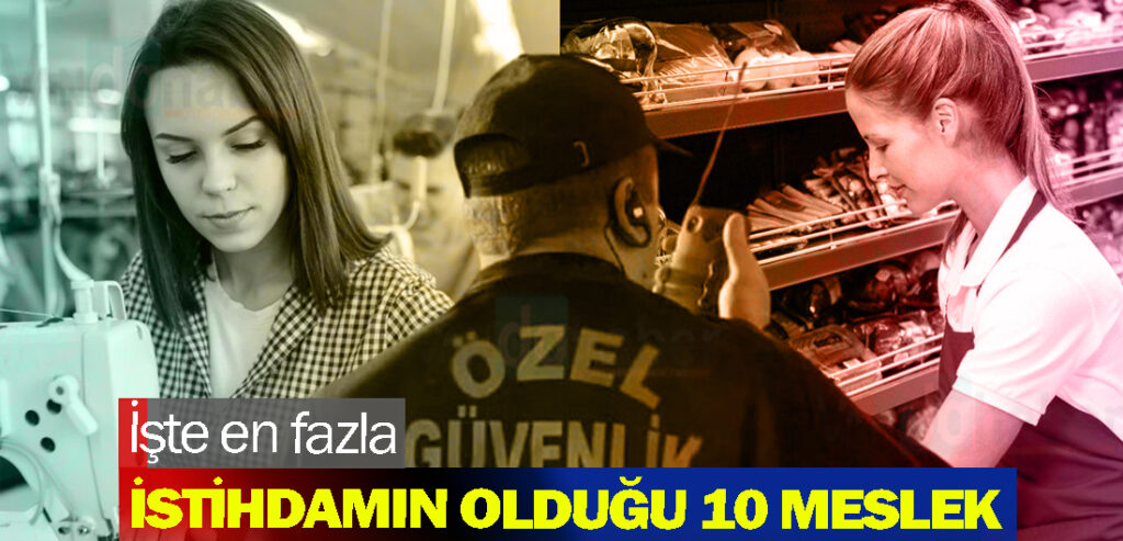 İşte en fazla istihdamın olduğu 10 meslek