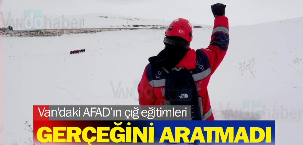 Van'daki AFAD’ın çığ eğitimleri gerçeğini aratmadı