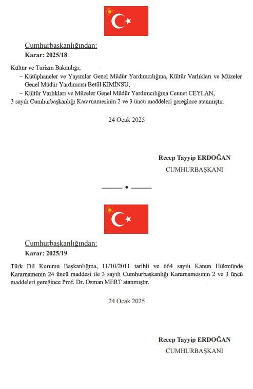 Kararlar Resmi Gazete'de! Birçok kurumda görevden alma ve atamalar