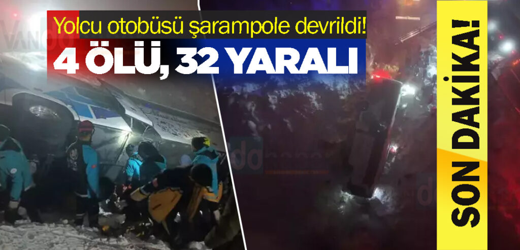 Yolcu otobüsü şarampole devrildi! 4 ölü, 32 yaralı