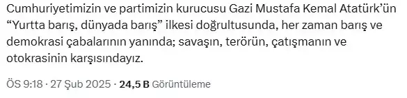 Öcalan'ın çağrısıyla ilgili Özgür Özel'den ilk açıklama