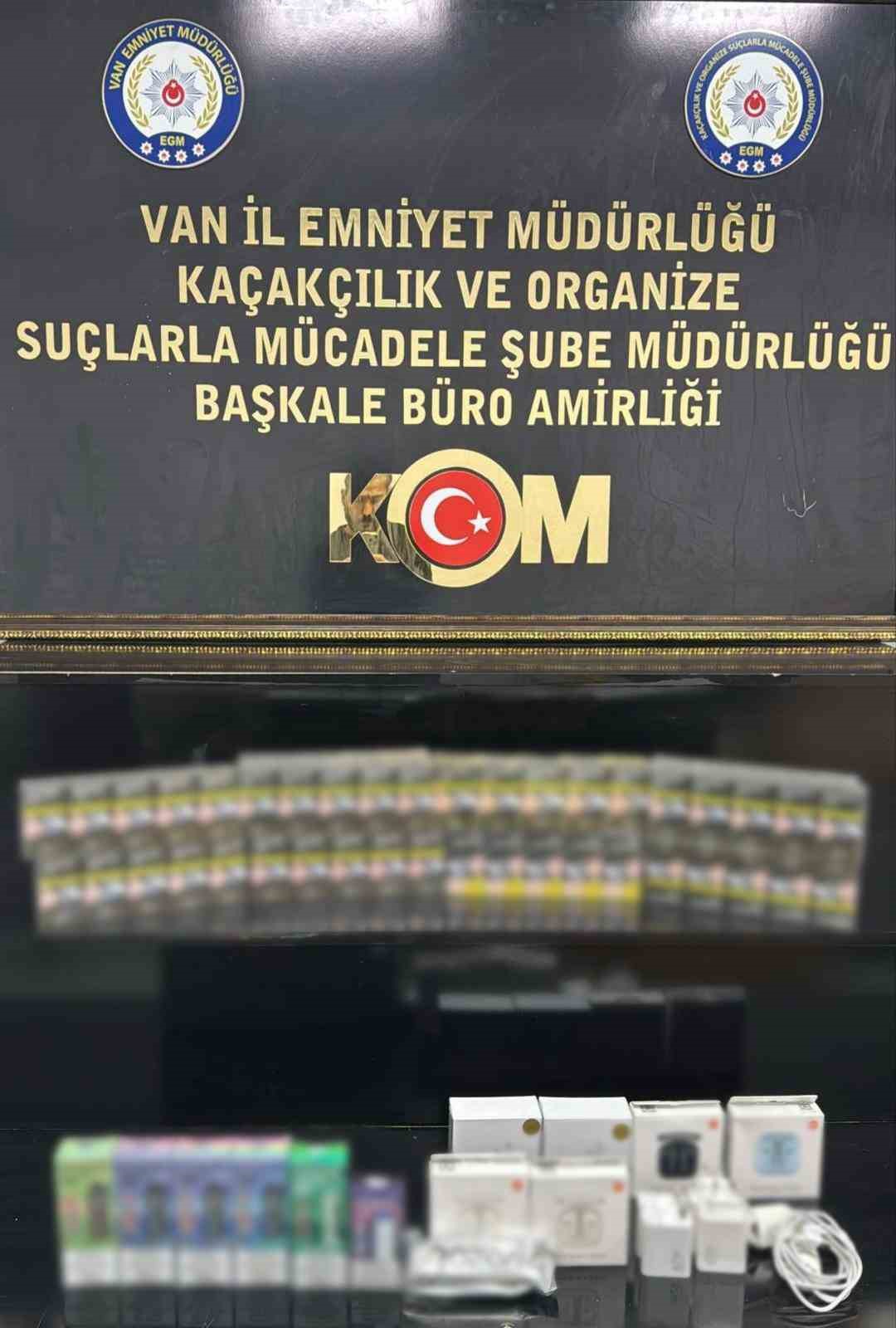 Van’da çok sayıda gümrük kaçağı malzeme ele geçirildi