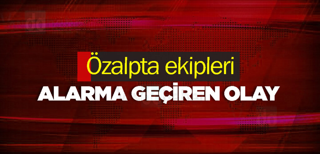 Özalpta ekipleri alarma geçiren olay