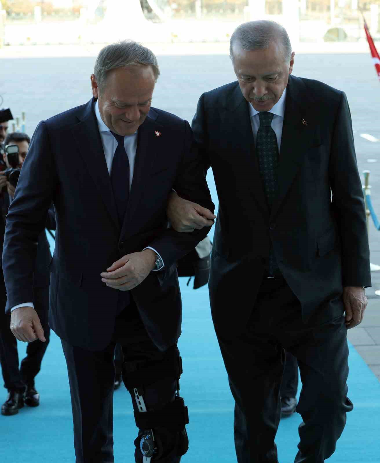 Cumhurbaşkanı Erdoğan, Polonya Başbakanı Tusk ile görüştü