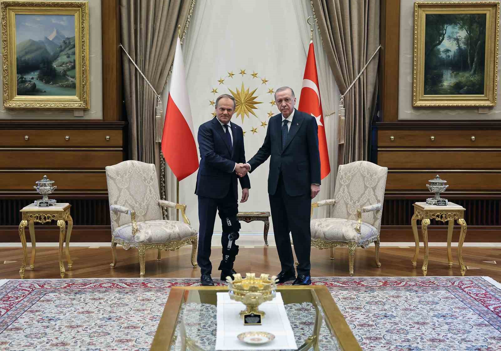 Cumhurbaşkanı Erdoğan, Polonya Başbakanı Tusk ile görüştü