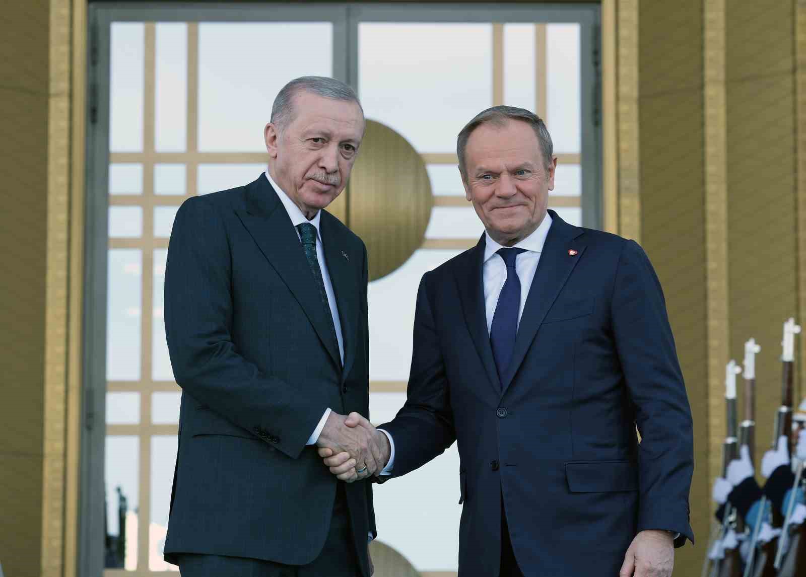 Cumhurbaşkanı Erdoğan, Polonya Başbakanı Tusk ile görüştü