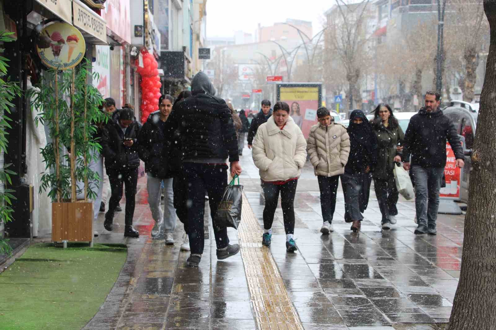 Mart kapıdan baktırdı: Van’a lapa lapa kar yağdı